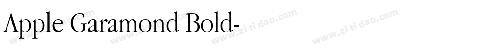 Apple Garamond Bold字体转换